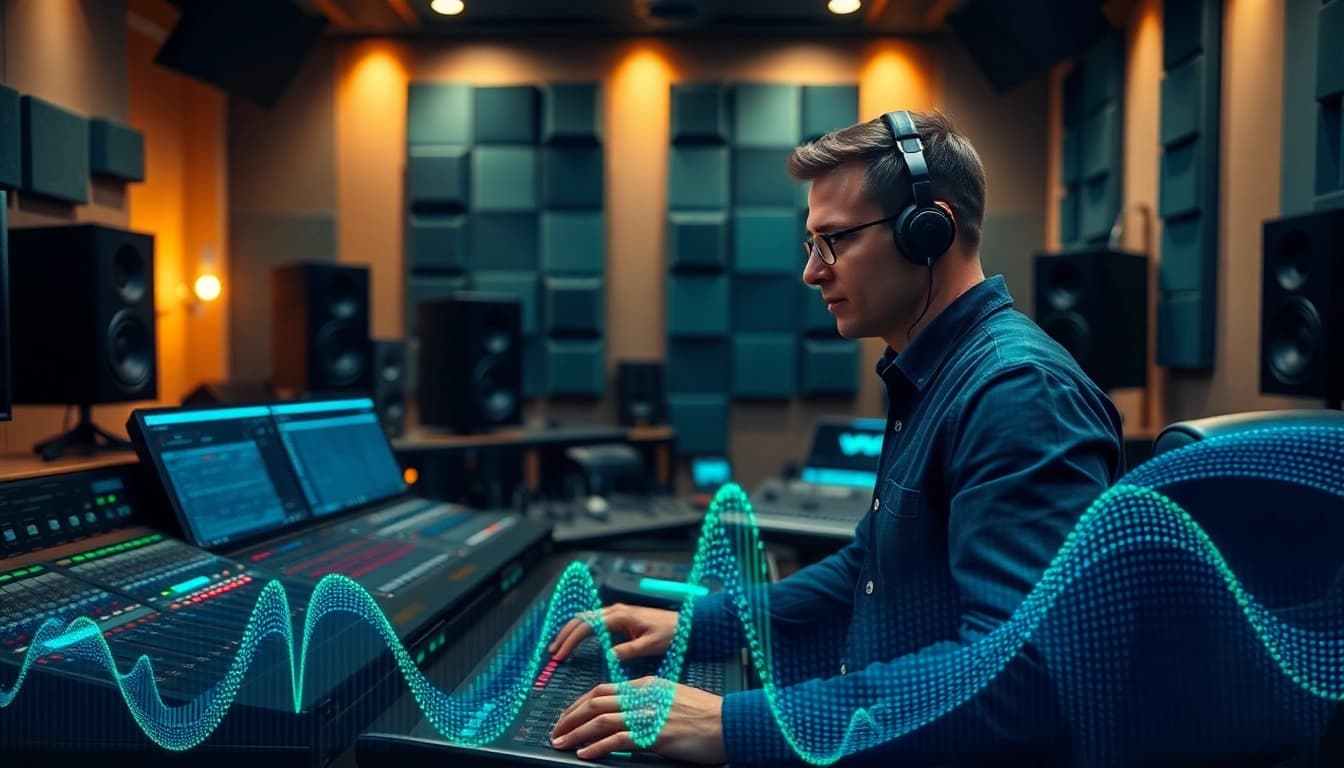 Enhance your sound with online audio mastering in a high-end studio environment.
