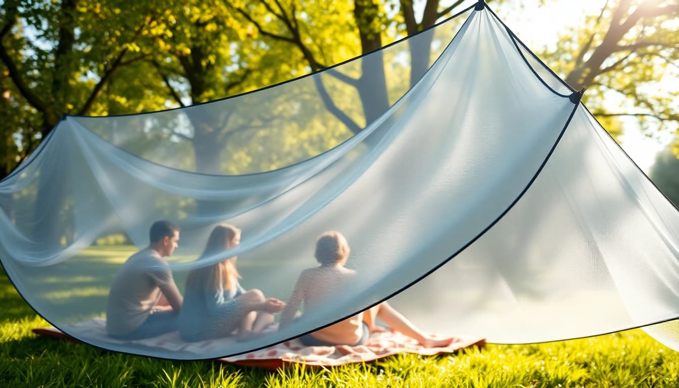 Effektiv myggenet beskytter mod insekter i et behageligt udendørs miljø.