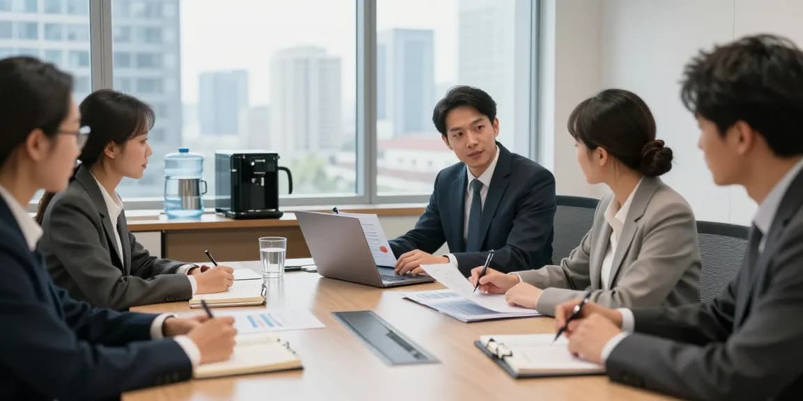 Accountants for small business reviewing financial reports in an office, showcasing teamwork and professional collaboration.