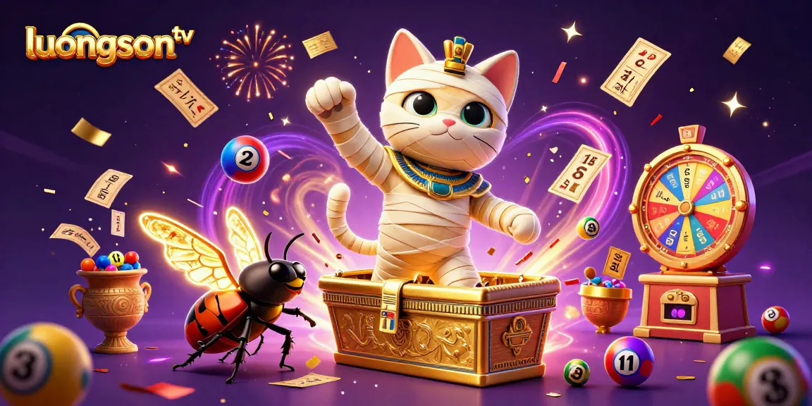 Experience thrilling moments with luongson tv's vibrant casino-themed illustration full of action.