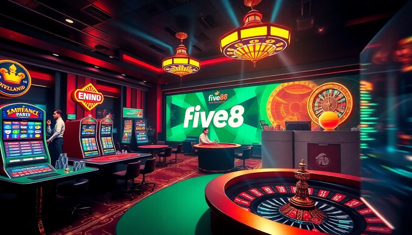Experience thrilling gambling action on five88 with vibrant casino elements and modern interfaces.