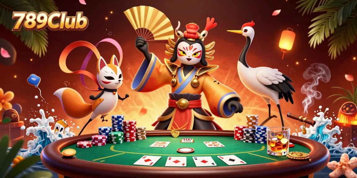 Engage in thrilling poker action at 789Club with vibrant characters and dynamic gaming elements.