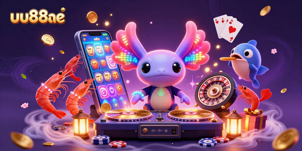 uu88ae immerses players in a vibrant underwater casino world with lively characters and exciting game elements.