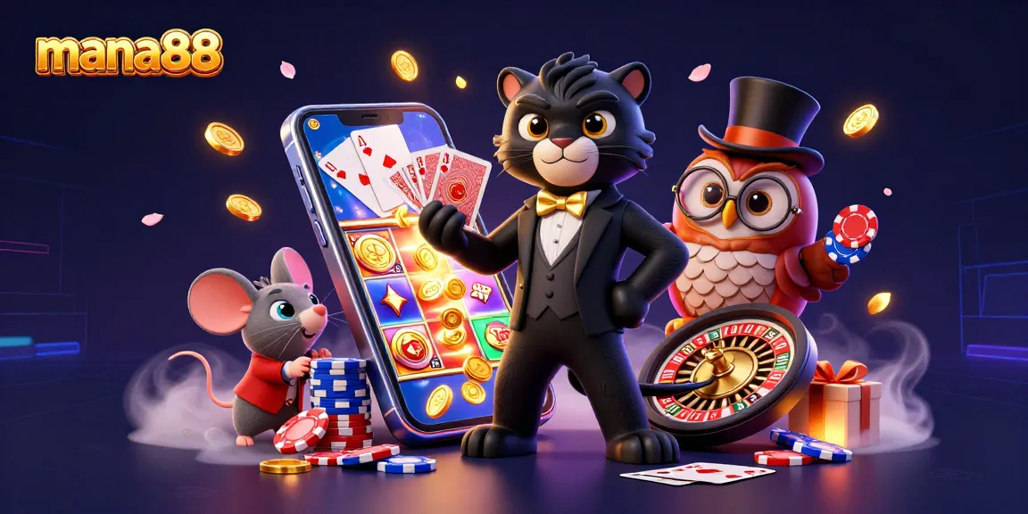 Experience the thrill of winning at mana88 with elegant gaming characters and vibrant casino action.