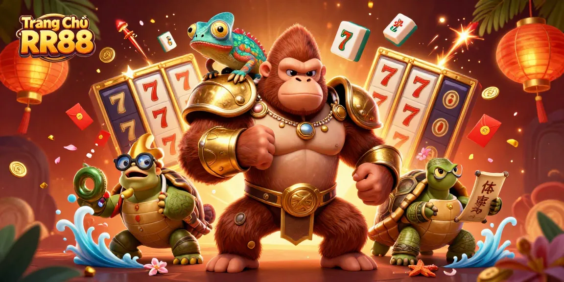 Spin wins at Trang Chủ RR88 with vibrant 3D characters and dynamic casino elements.