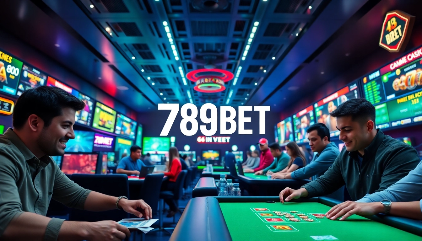 Experience a dynamic online gaming environment at https://789beta2.com/ with vibrant casino visuals and players engaged in various games.
