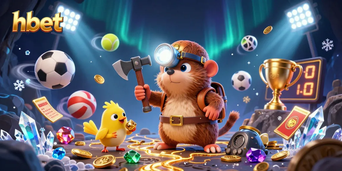 Join the excitement of hbet as the treasure hunter mole uncovers riches in a bustling casino scene.