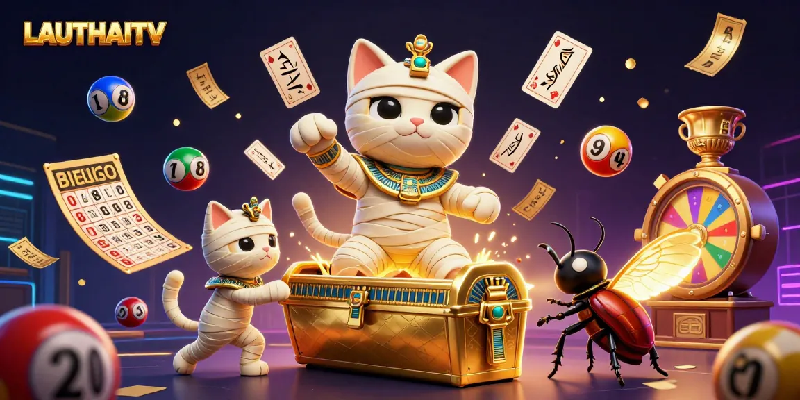 Experience thrilling betting actions at LAUTHAITV with colorful lottery balls and engaging dynamic scenes.
