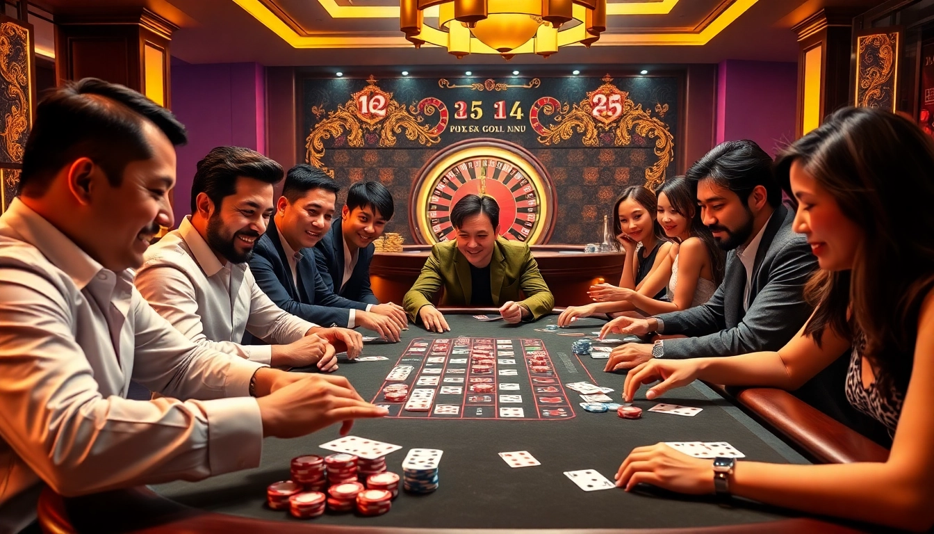 Experience the excitement of gambling with Dominoqiu at a luxurious casino table filled with vibrant chips and cards.