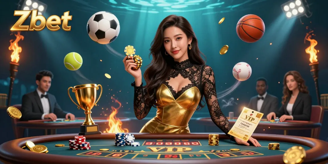 Zbet showcases thrilling baccarat action with stunning visuals and elite players at a high-stakes table.
