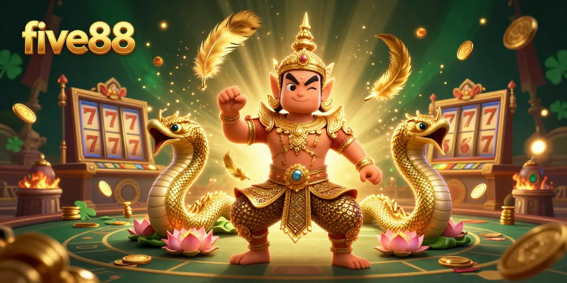 Experience the excitement of five88 with vibrant 3D characters and dynamic casino elements.