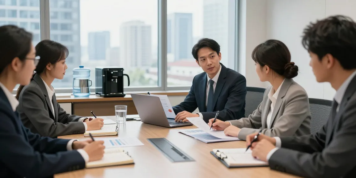 Accountants for small business reviewing financial reports in an office, showcasing teamwork and professional collaboration.
