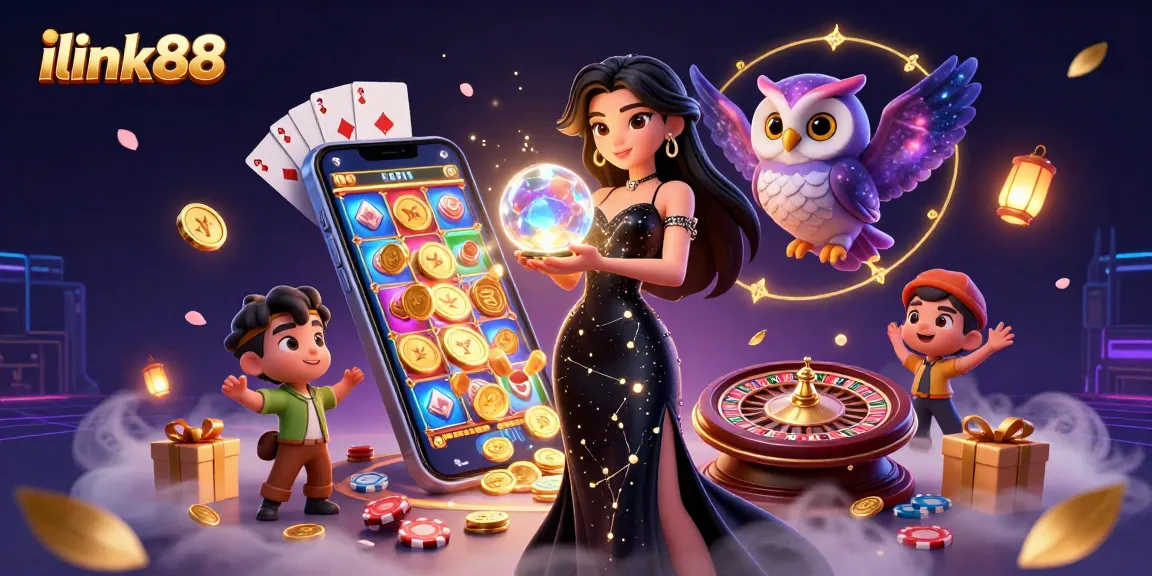 Experience the magic of ilink88 with captivating graphics and dynamic gameplay elements in an interactive casino scene.