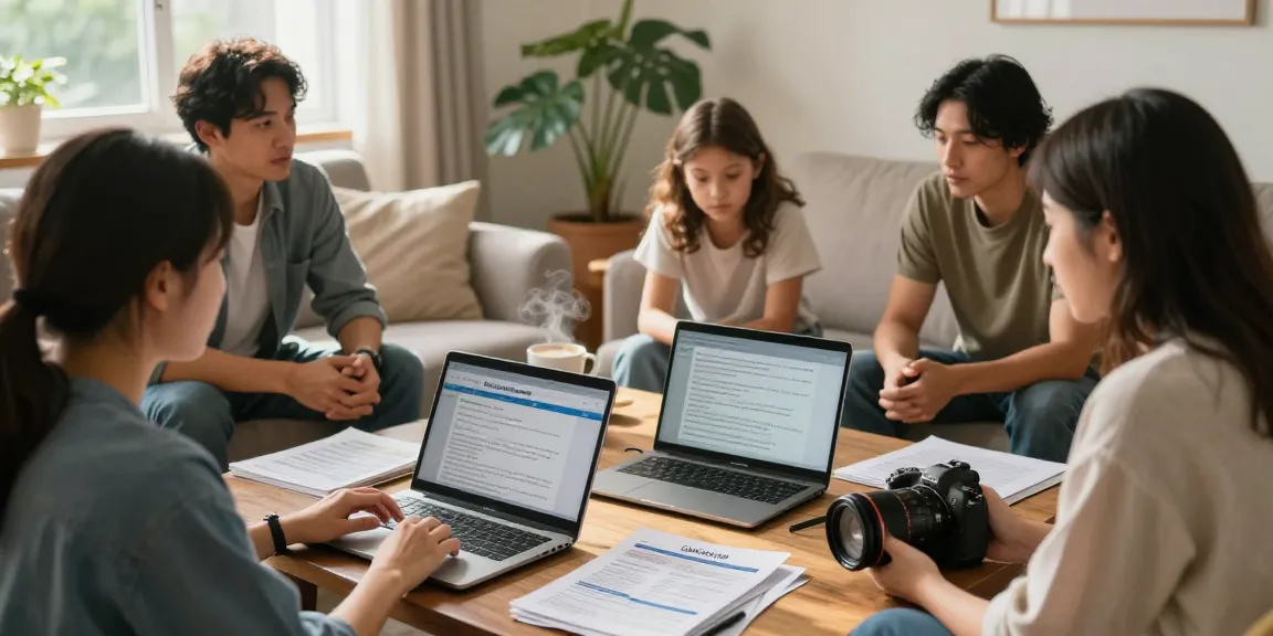 Family discussing their options with best timeshare exit companies in a cozy living room.