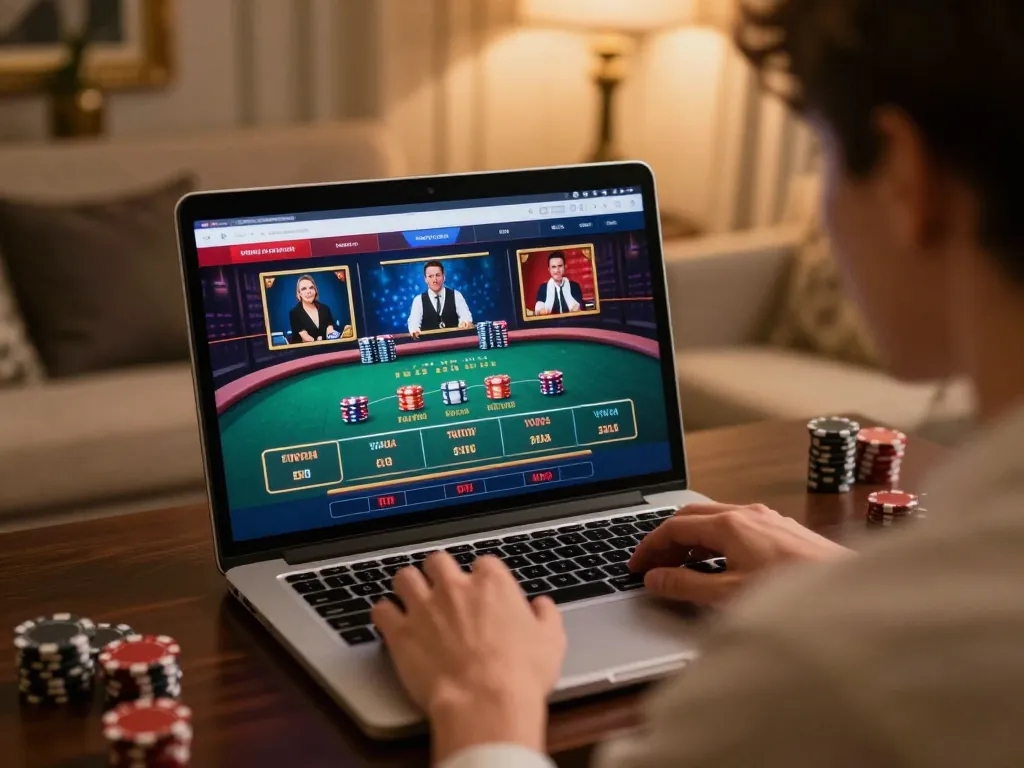 Engaging with live dealer games on mm88star's online platform while exploring exciting betting options.