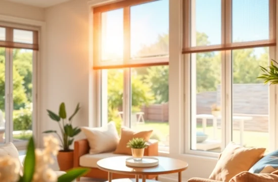 Installazione delle zanzariere in una casa accogliente con vista sul giardino.