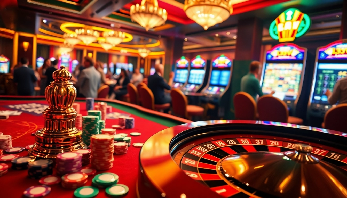 Exciting casino scene showcasing 55WW poker chips and vibrant table games at HH666 online.