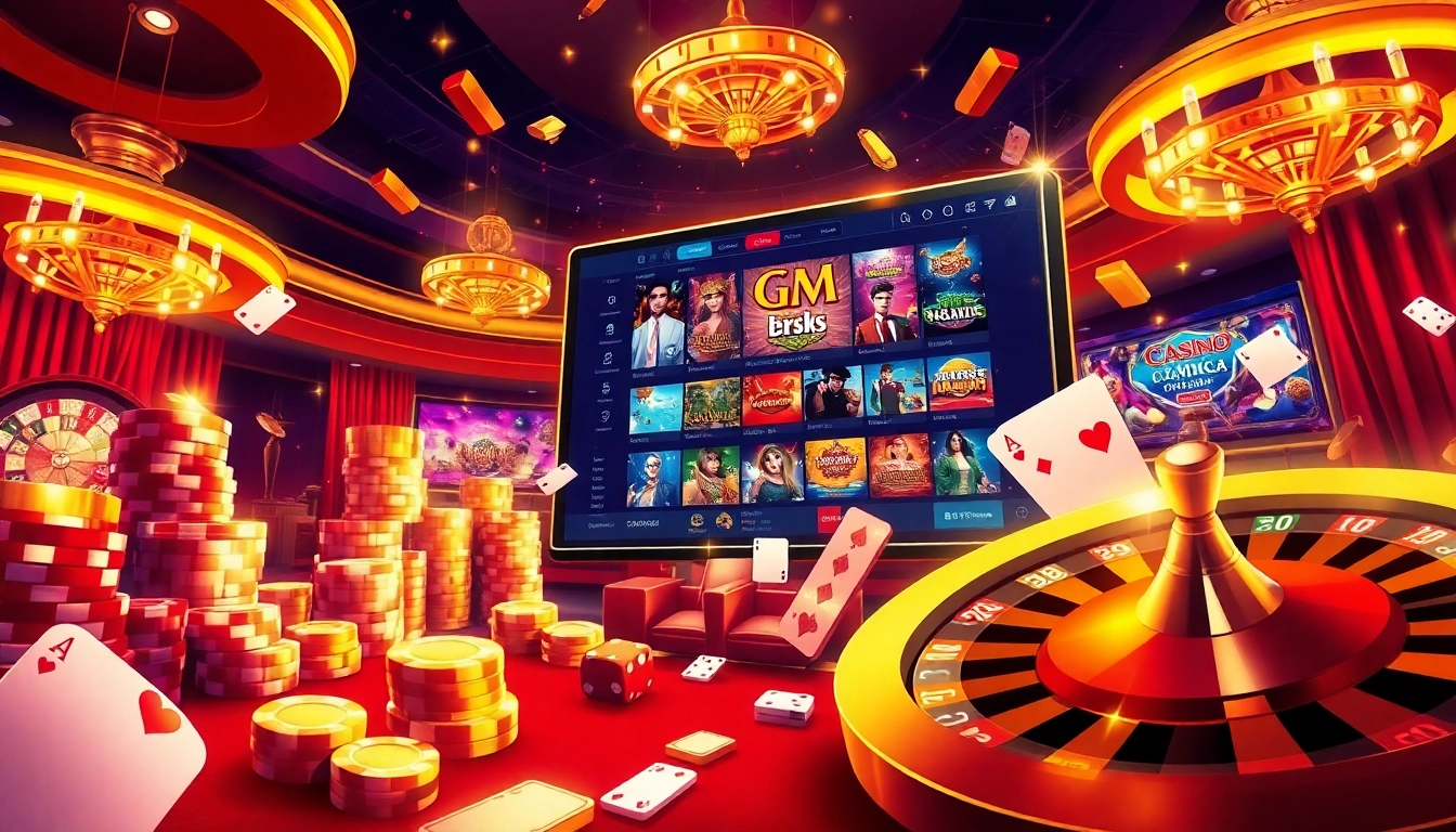 Experience the excitement of gambling at https://8kkbet.com/ with a vibrant casino scene featuring poker and lottery games.