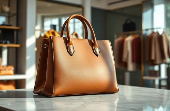 고급스러운 레플리카 핸드백을 세련된 상점에서 강조한다.