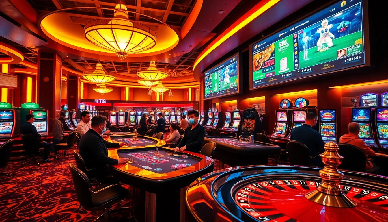 Gamble at the dynamic rr 88 online casino table filled with professional players and vibrant gaming equipment.