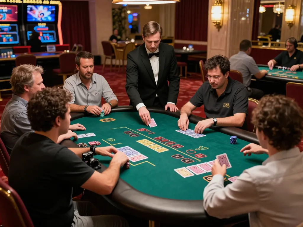 Players enjoying a thrilling baccarat game at 88vv Live Casino, showcasing excitement and elegance