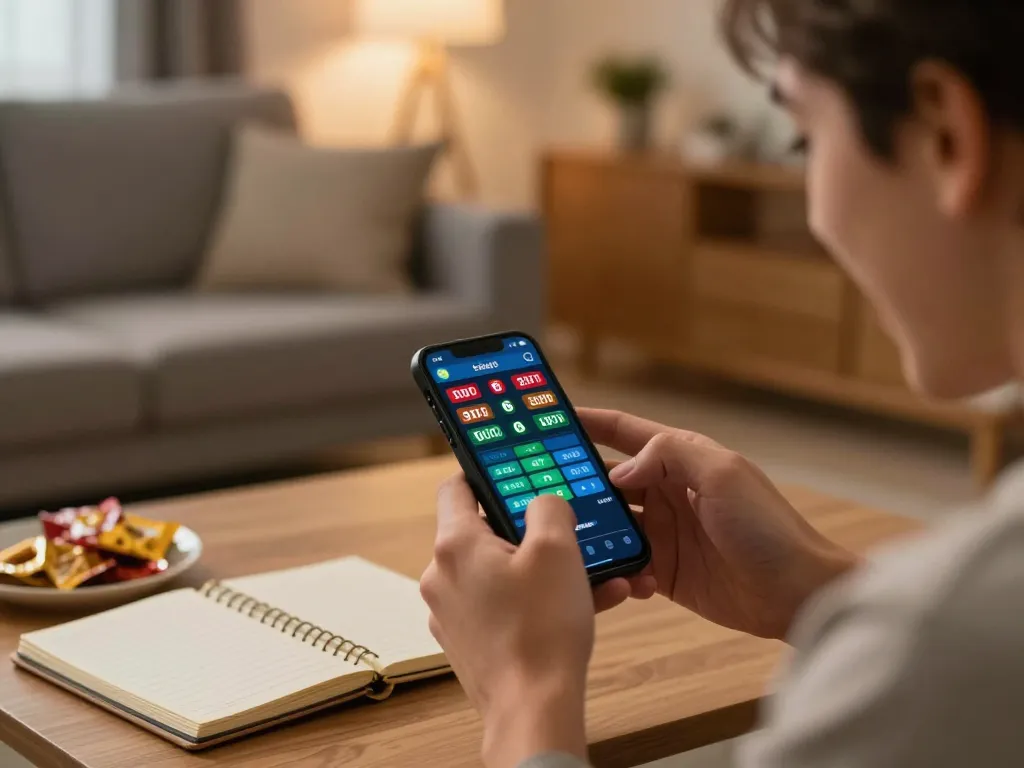 Interagire con un'app di bookmaker non AAMS su smartphone mentre si gode un'atmosfera domestica accogliente