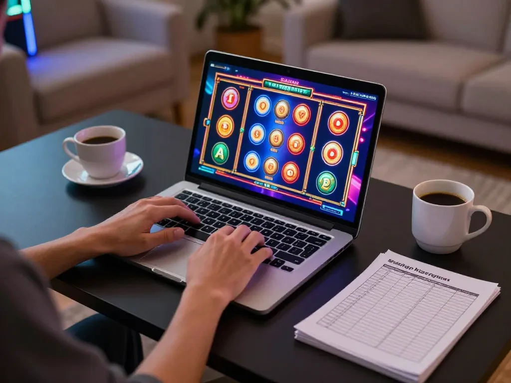 Experience trusted gambling through professional online gaming, engage with Nhà cái uy tín on a vibrant laptop