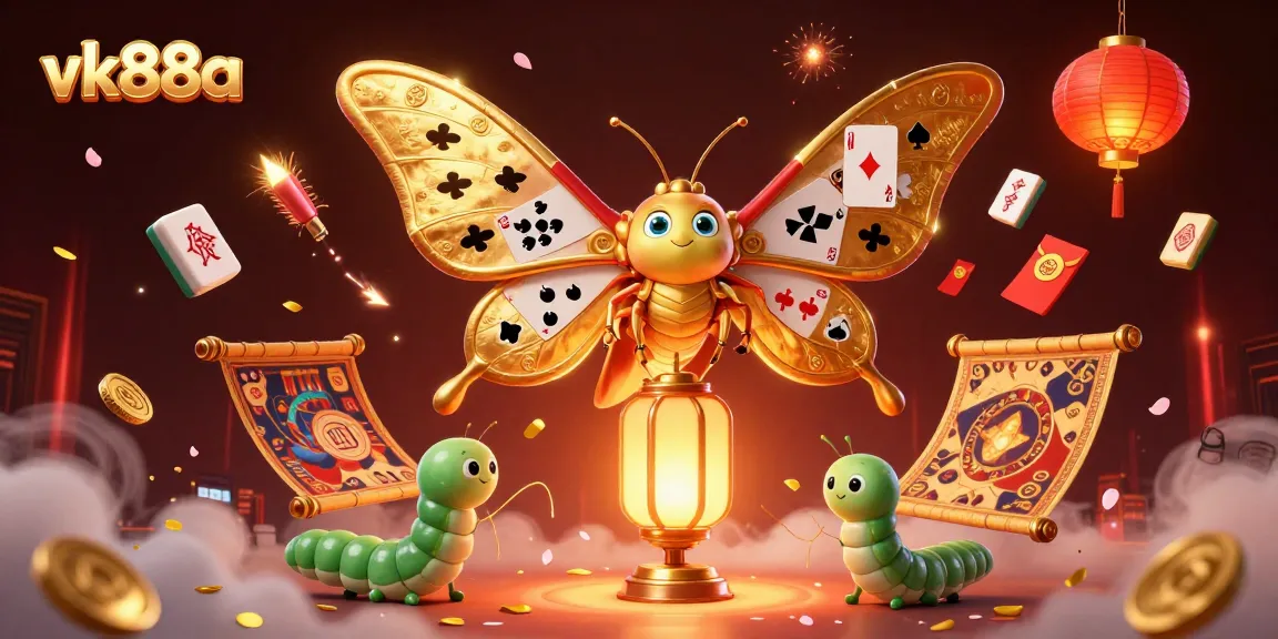 Experience thrilling games at vk88a with a visually captivating casino scene of dynamic characters and vibrant elements.