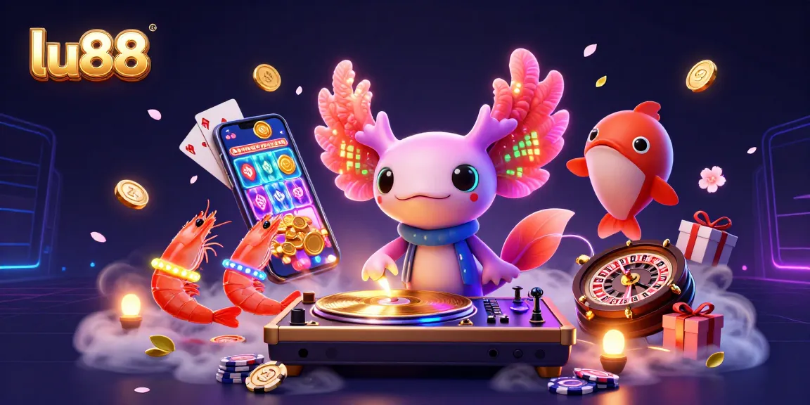 Experience excitement at lu88 with vibrant underwater party scene featuring animated creatures celebrating gaming wins.