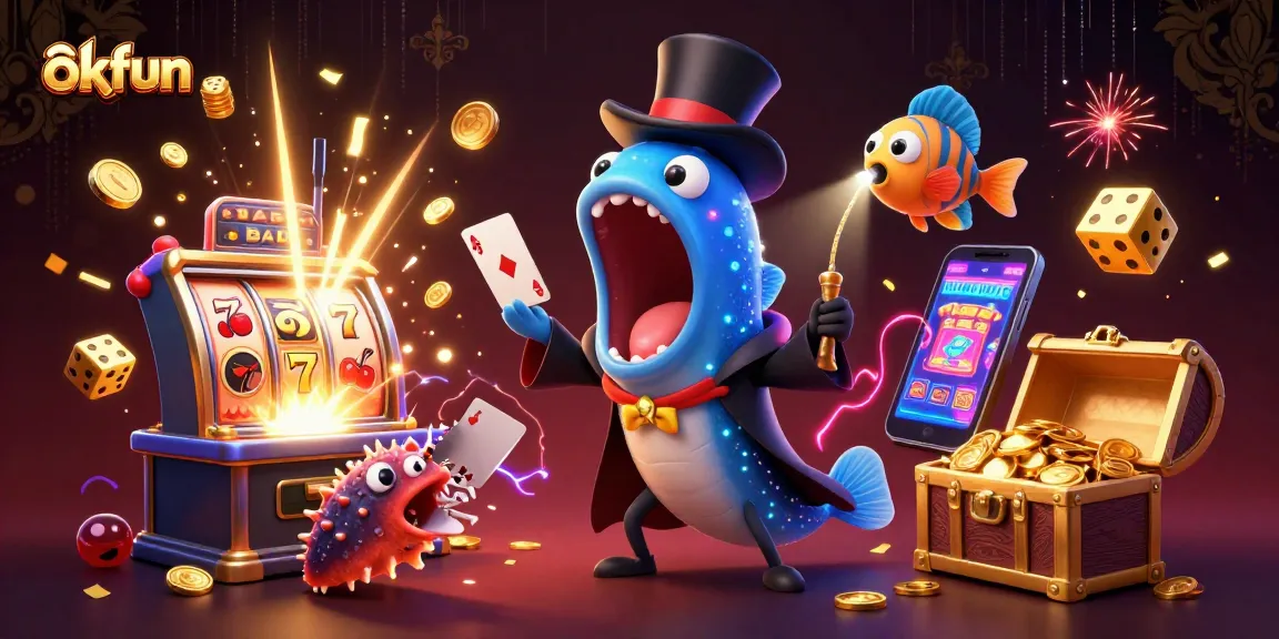 okfun casino games feature a unique underwater theme with vibrant characters and thrilling slot elements