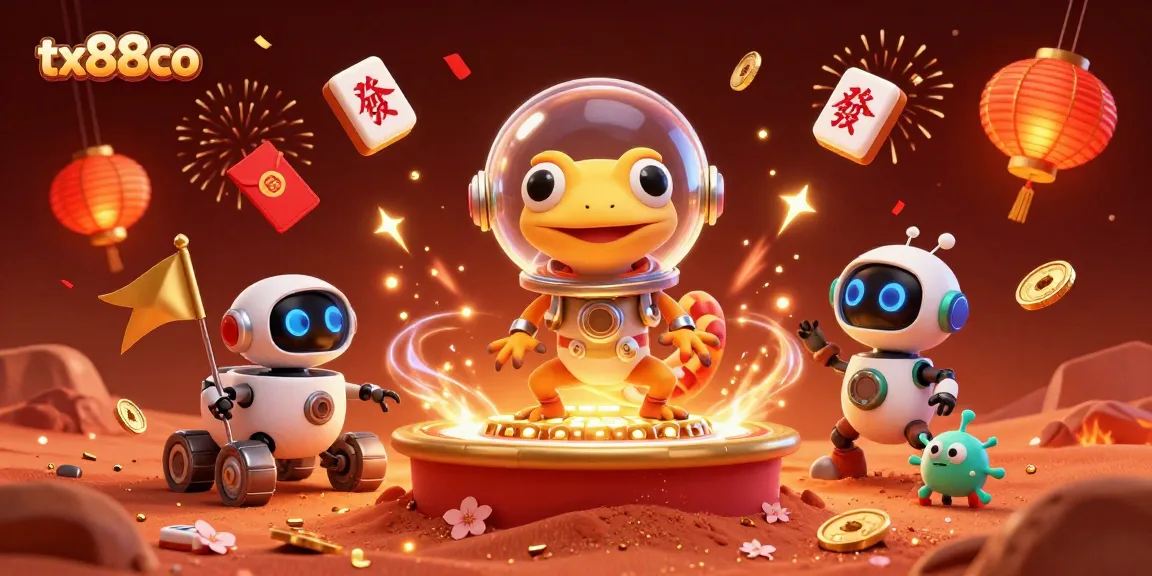 Join tx88co's thrilling Martian adventure in a futuristic casino filled with golden treasures and celebration.