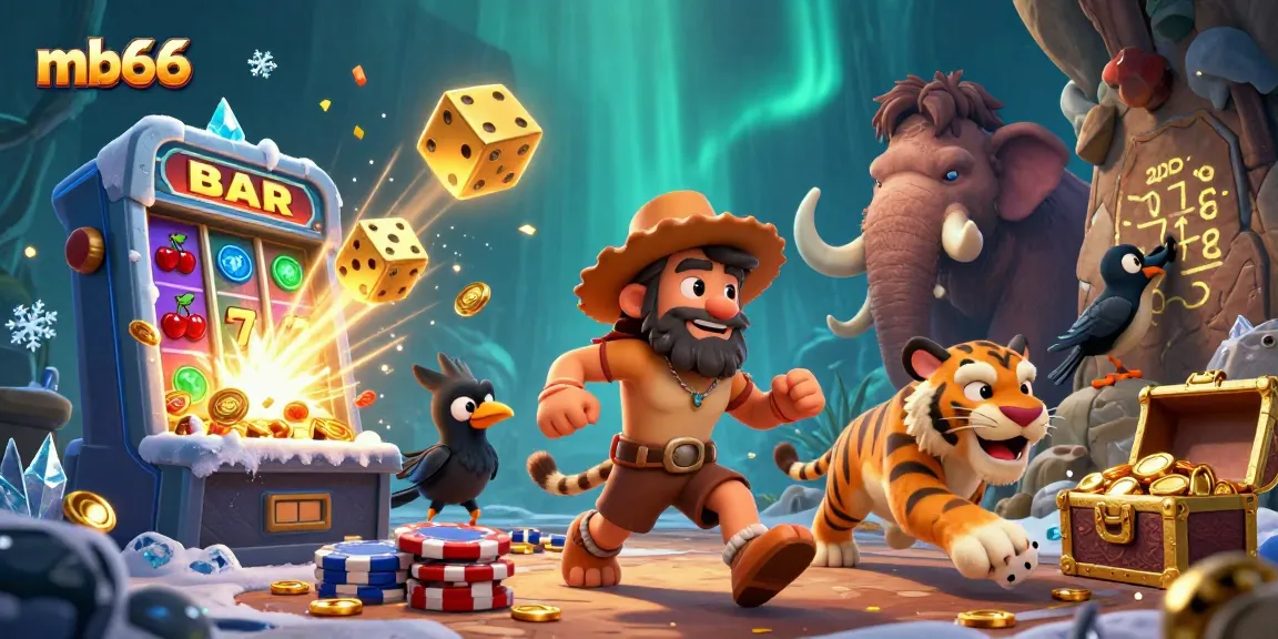 Experience thrilling gameplay at mb66 with this cartoonish casino scene full of action and excitement.