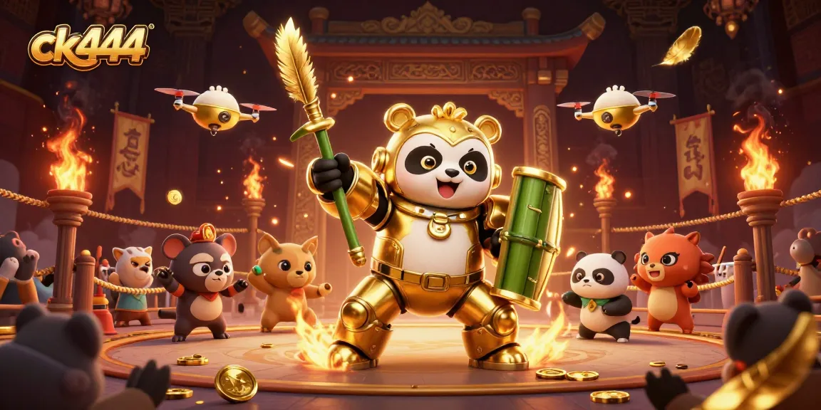 Experience thrilling gaming with ck444's unique action-packed casino scene.