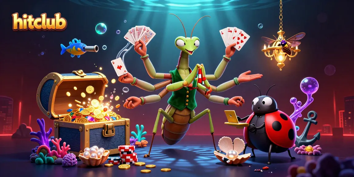 Experience hitclub's vibrant gaming scene with dynamic characters and underwater treasures.