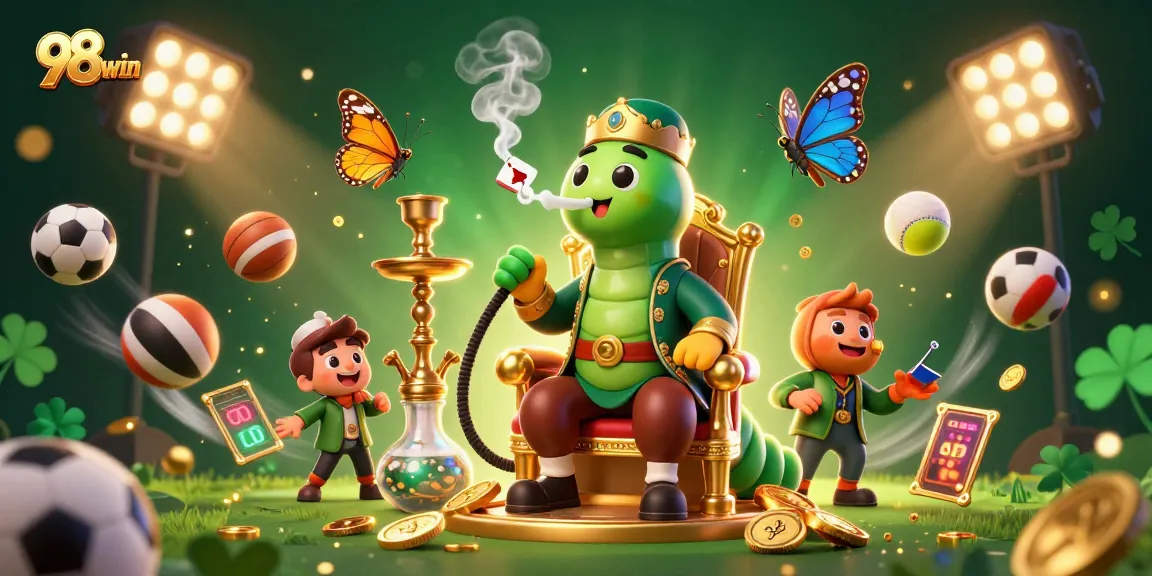 Experience thrilling gameplay with 98win in a vibrant 3D casino scene filled with excitement and action.